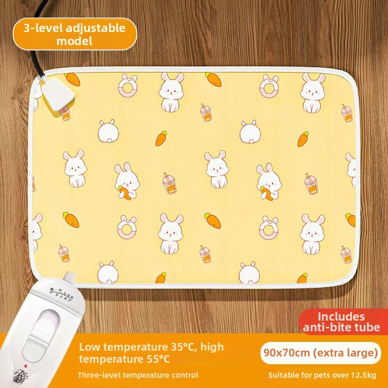 Šunims skirtas elektrinis šildymo kilimėlis — PVC medžiaga, valomas šluoste, paprastas montavimas