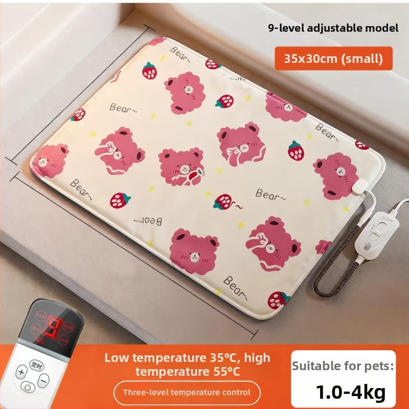 Šunims skirtas elektrinis šildymo kilimėlis — PVC medžiaga, valomas šluoste, paprastas montavimas