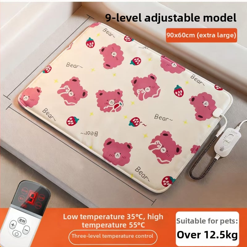 Šunims skirtas elektrinis šildymo kilimėlis — PVC medžiaga, valomas šluoste, paprastas montavimas