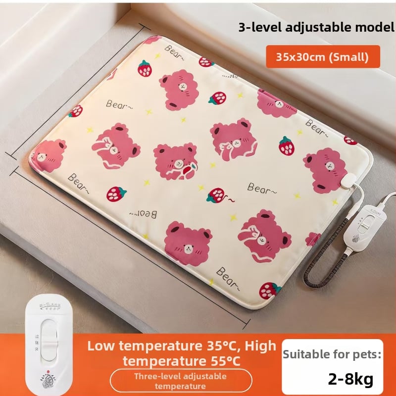 Šunims skirtas elektrinis šildymo kilimėlis — PVC medžiaga, valomas šluoste, paprastas montavimas