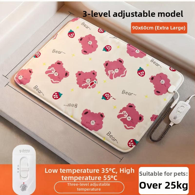 Šunims skirtas elektrinis šildymo kilimėlis — PVC medžiaga, valomas šluoste, paprastas montavimas