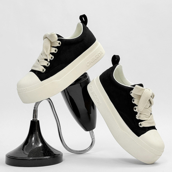 Ανδρικά καλοκαιρινά διαπνέοντα καμβά sneakers με παχιά σόλα 3-5 cm, κορδόνια, χαμηλό ύψος