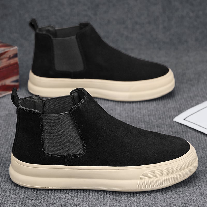 Ανδρικά sneakers με μεσαίο ύψος, άνω μέρος από σουέντ, σόλα από καουτσούκ, πάτος EVA, κατασκευή με έγχυση