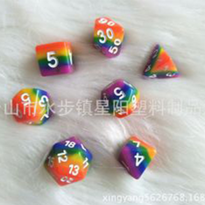 Set de zaruri: zaruri din rășină, multifacetate, finisaj periat, stil fillet, 10.000 bucăți, pentru șah și jocuri de cărți