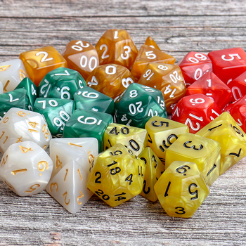 Σετ ζαριών για Cthulhu RPG – ακρυλικά ζάρια με είκοσι πλευρές, γωνιακού σχεδιασμού, 7 τεμάχια, μοντέλο A-0241