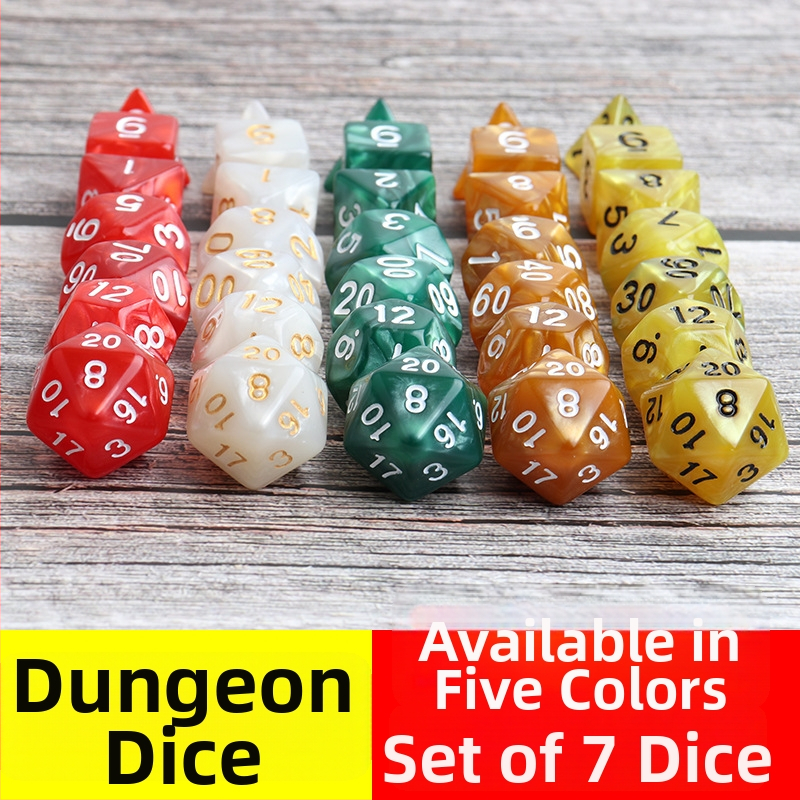 Cthulhu poliedrické kocky pre stolové RPG, sada 7 pevných kociek s 8 a 20 stranami