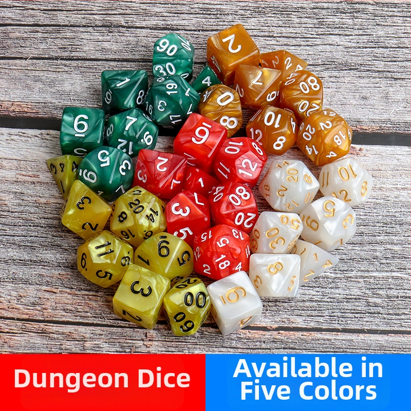Cthulhu poliedrické kocky pre stolové RPG, sada 7 pevných kociek s 8 a 20 stranami