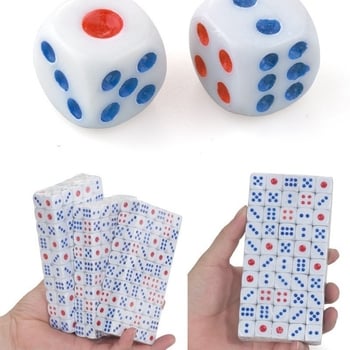 Dobókockák műanyagból, kerek sarkú, 10 000 darabos csomag