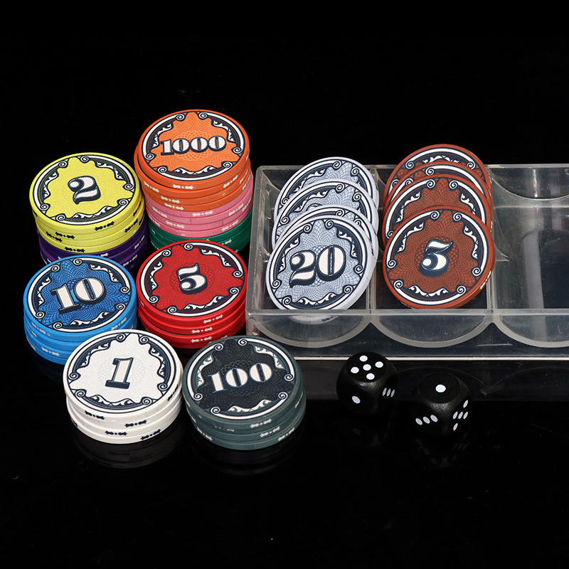 39 mm keramički žetoni s brojčanim vrijednostima, prilagodljivi tokeni za igre s kartama, mahjong i društvene igre