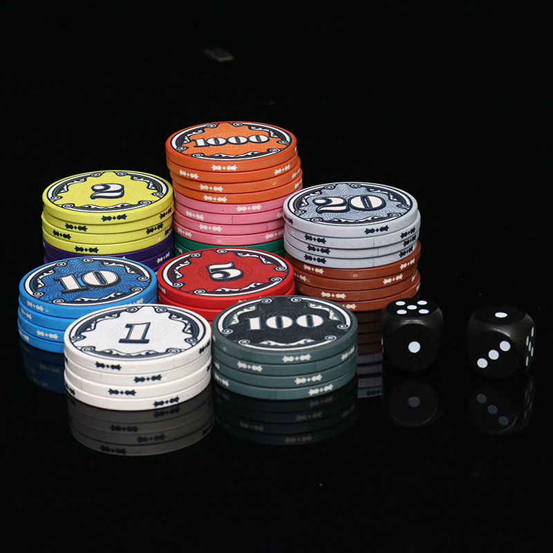 39 mm keramički žetoni s brojčanim vrijednostima, prilagodljivi tokeni za igre s kartama, mahjong i društvene igre