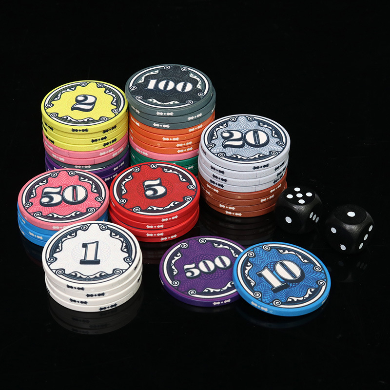39 mm keramički žetoni s brojčanim vrijednostima, prilagodljivi tokeni za igre s kartama, mahjong i društvene igre