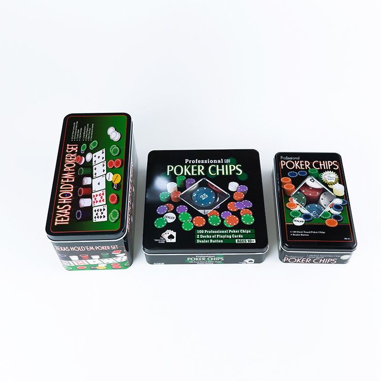 Set poker žetona za Texas Hold'em i Baccarat s 200 žetona, PS materijal, uključena stolna krpa i metalna kutija