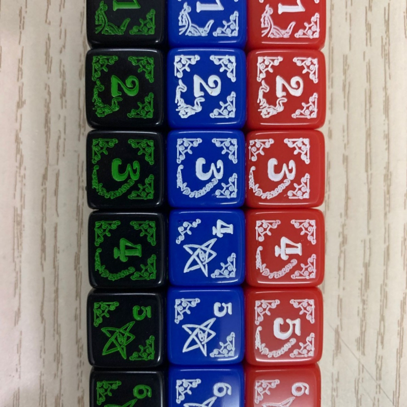 Akrilne kocke, pravokutni kut stil, graviranje D4-D12, prilagodljiva obrada, porijeklo Foshan