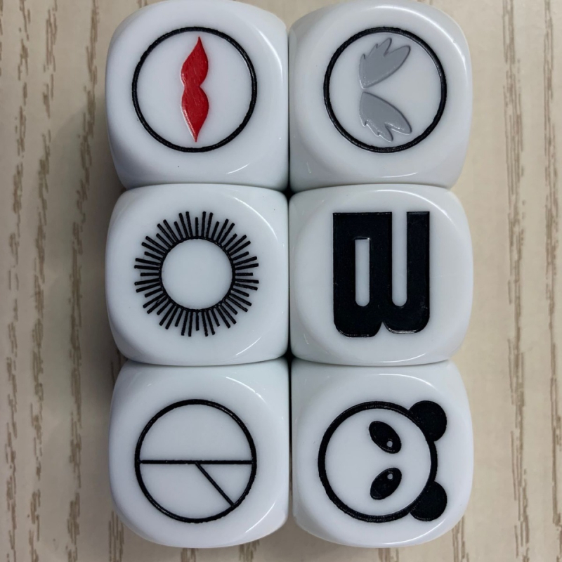 Akrilne kocke, pravokutni kut stil, graviranje D4-D12, prilagodljiva obrada, porijeklo Foshan