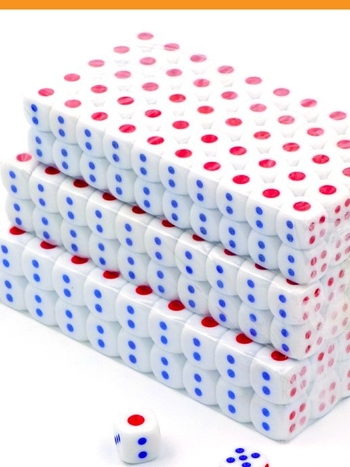 Akrilne kockice za mahjong s bijelim točkicama, zaobljenim kutovima, za zabavu u KTV i barovima