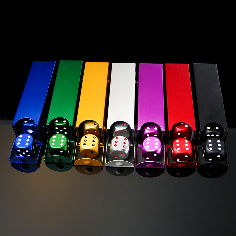 Kocke od aluminijske legure – šesterostrane s zaobljenim kutovima, prijenosne, set od 7 komada, prilagodljive, za šah i igre s kartama, proizvedeno u Fujianu