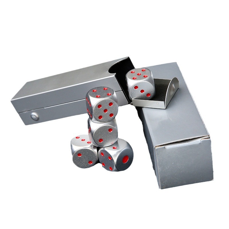 Kocke od aluminijske legure – šesterostrane s zaobljenim kutovima, prijenosne, set od 7 komada, prilagodljive, za šah i igre s kartama, proizvedeno u Fujianu