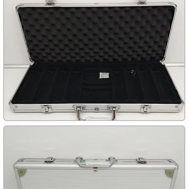 Set kutije za poker žetone od aluminijskog legura, model 300 – 16 komada, prilagodljiva obrada