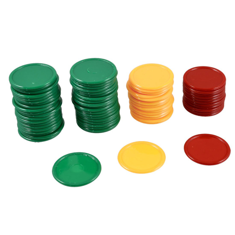 3,2 cm trobojne Mahjong žetoni, plastični žetoni, 68 komada