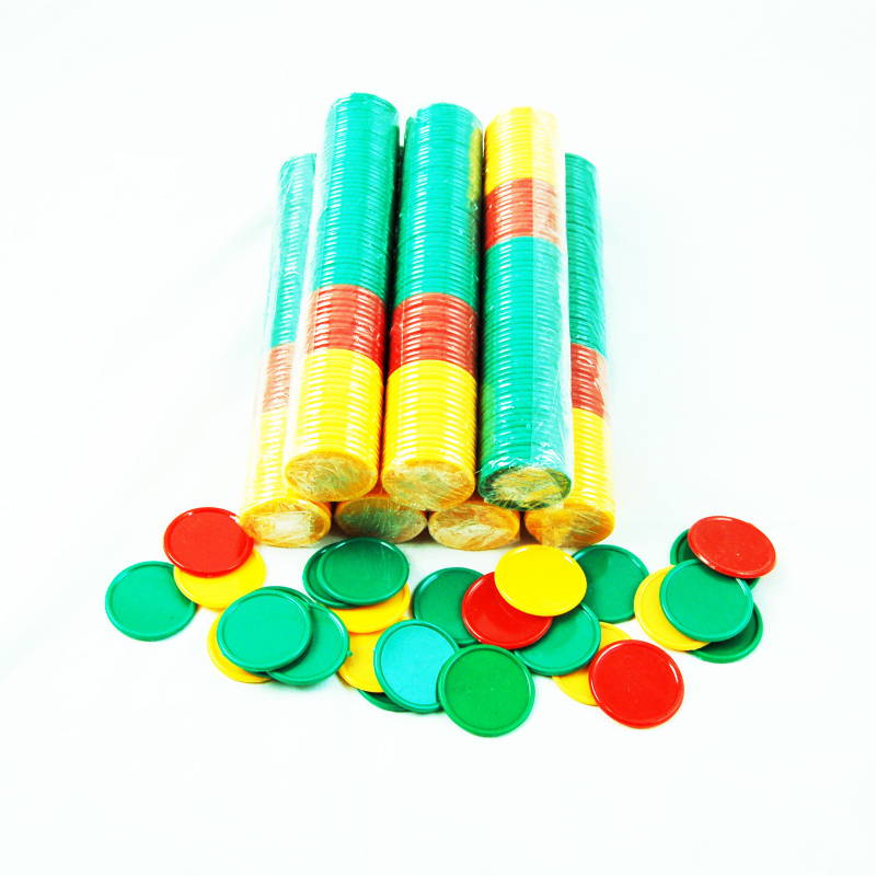 3,2 cm trobojne Mahjong žetoni, plastični žetoni, 68 komada