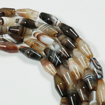 Κόκκοι από σαρόνξ αχάτη με μυτερό σχήμα, ελεύθερες χάντρες για περιδέραιο, προσαρμοσμένες, συσκευασμένες ανά τεμάχιο, προέλευση Βραζιλία