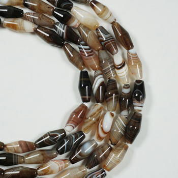 Κόκκοι από σαρόνξ αχάτη με μυτερό σχήμα, ελεύθερες χάντρες για περιδέραιο, προσαρμοσμένες, συσκευασμένες ανά τεμάχιο, προέλευση Βραζιλία