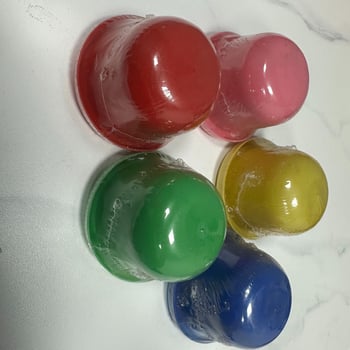 Melamin set čašica za kockice sa bazom za bar i KTV, čašica za kockice s debelim zatvaračem, zaobljeni kutovi, drugi oblik, 50 komada