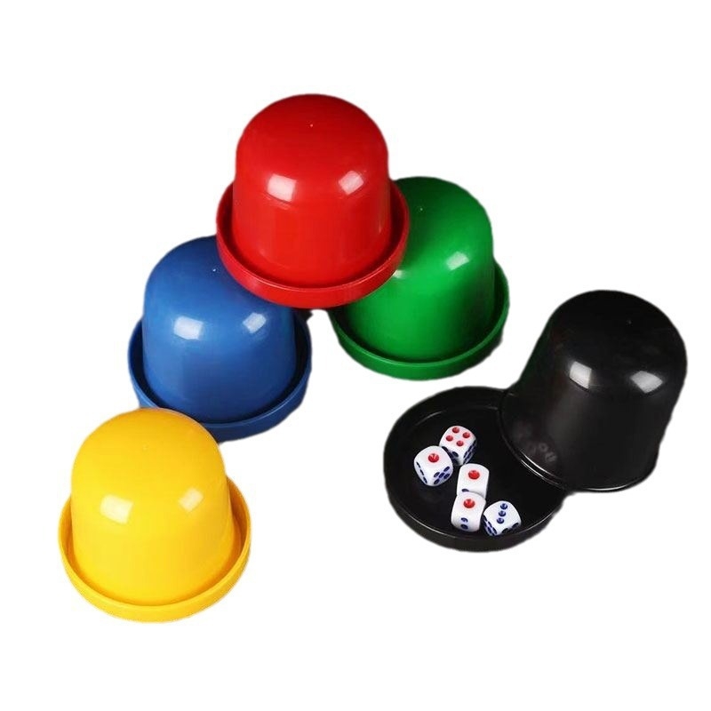 Melamin set čašica za kockice sa bazom za bar i KTV, čašica za kockice s debelim zatvaračem, zaobljeni kutovi, drugi oblik, 50 komada