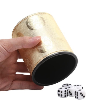 Set čašica za kockice s tihim kožnim čašicama, Čaša drakova + 5 kockica, prilagodljiv