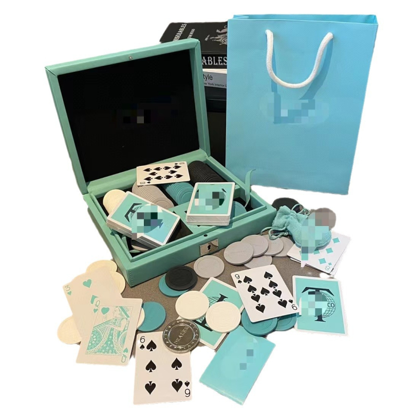Set žetona s kutijom za poker, baccarat i mahjong — ABS materijal, 5 mm žetoni