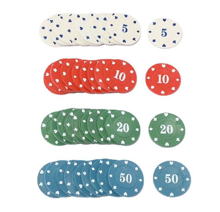 Set pokerskih žetona – žetoni od ABS-a, promjer 4,0 cm, debljina 0,2 cm, Texas Hold'em