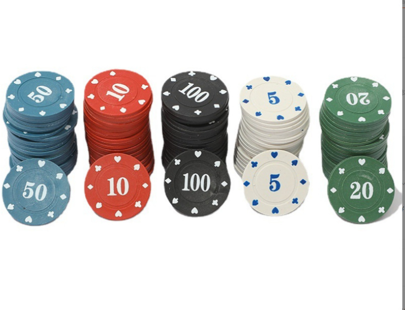 Set pokerskih žetona – žetoni od ABS-a, promjer 4,0 cm, debljina 0,2 cm, Texas Hold'em