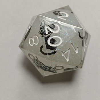 Prilagođene 16 mm smolne kocke za Dungeons & Dragons RPG stolnu igru