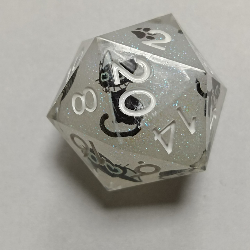 Prilagođene 16 mm smolne kocke za Dungeons & Dragons RPG stolnu igru