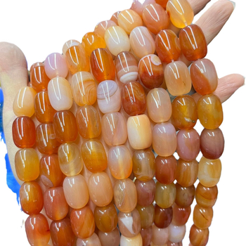 Perle za izradu nakita DIY – prirodni ahat, cilindrične barrel perle, cilindrične slobodne perle, trendovski drum stil, Taohong marka, prerada: rezanje, brušenje, poliranje