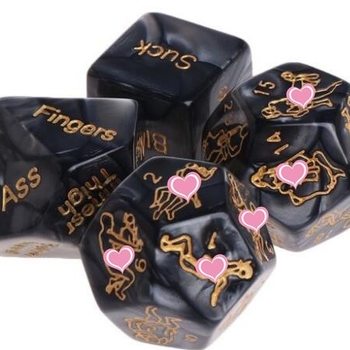 Set kockica 4-u-1 za parove - akrilne kockice s zaobljenim kutovima, 6/10/12 stranica, 400 setova po kutiji