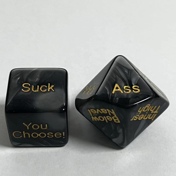 Set kockica 4-u-1 za parove - akrilne kockice s zaobljenim kutovima, 6/10/12 stranica, 400 setova po kutiji