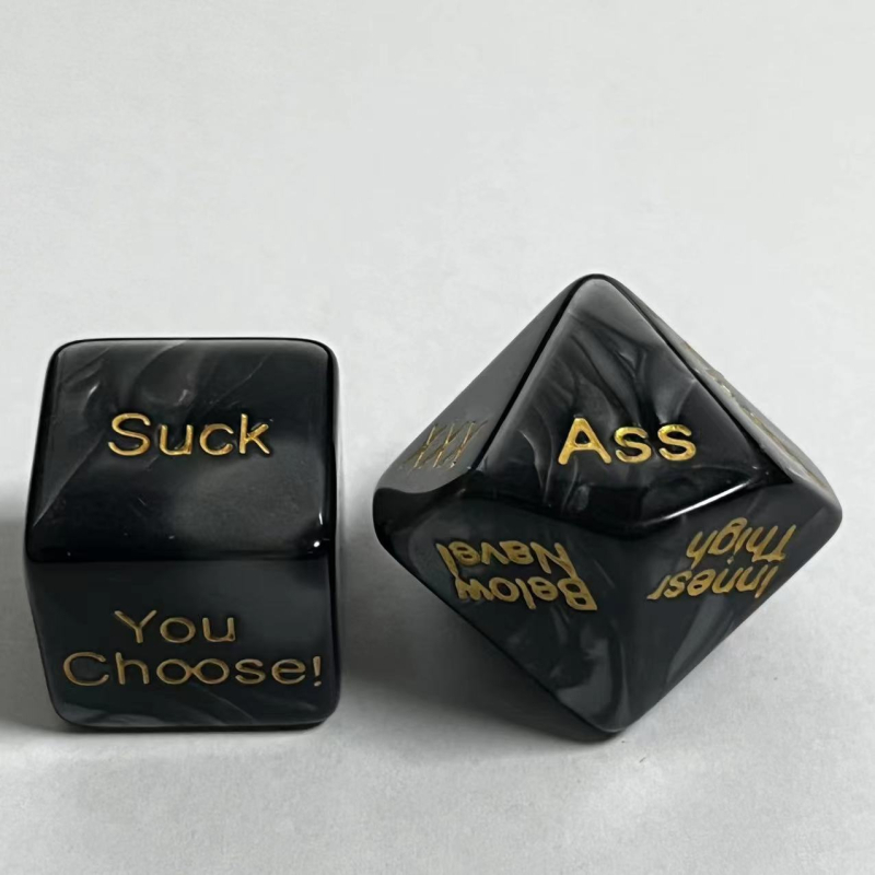 Set kockica 4-u-1 za parove - akrilne kockice s zaobljenim kutovima, 6/10/12 stranica, 400 setova po kutiji