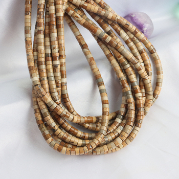 Labave perle — Picture stone, ovalne kolutaste perle, Yiwu podrijetlo, minimalistički stil