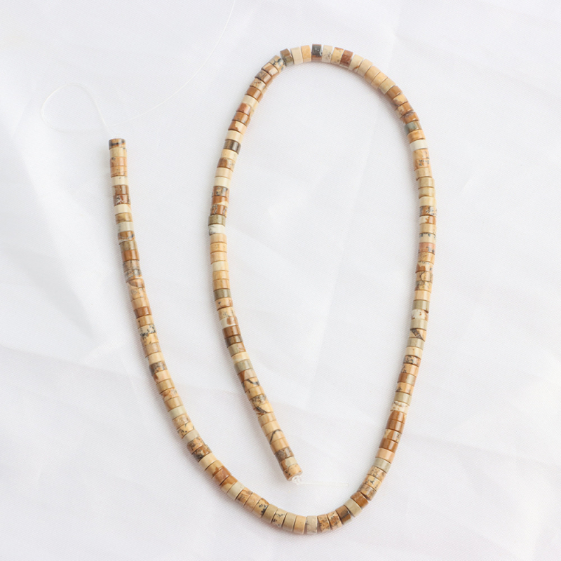 Labave perle — Picture stone, ovalne kolutaste perle, Yiwu podrijetlo, minimalistički stil