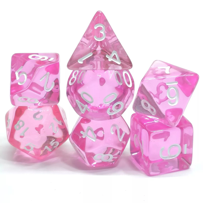 7-dijelni akrilni poliedrični set kockica za stolne RPG igre (D&D, Cthulhu)