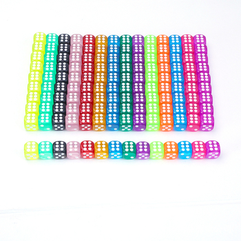 Lecheng akrilne kocke, s zaobljenim kutovima, šestostrane, kutija od 100 komada, mogućnost obrade i prilagodbe, za šah i karte