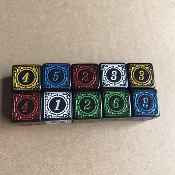 Akrilne 6-ostrane kocke s retro uzorkom, prilagodljivi setovi za stolne RPG igre