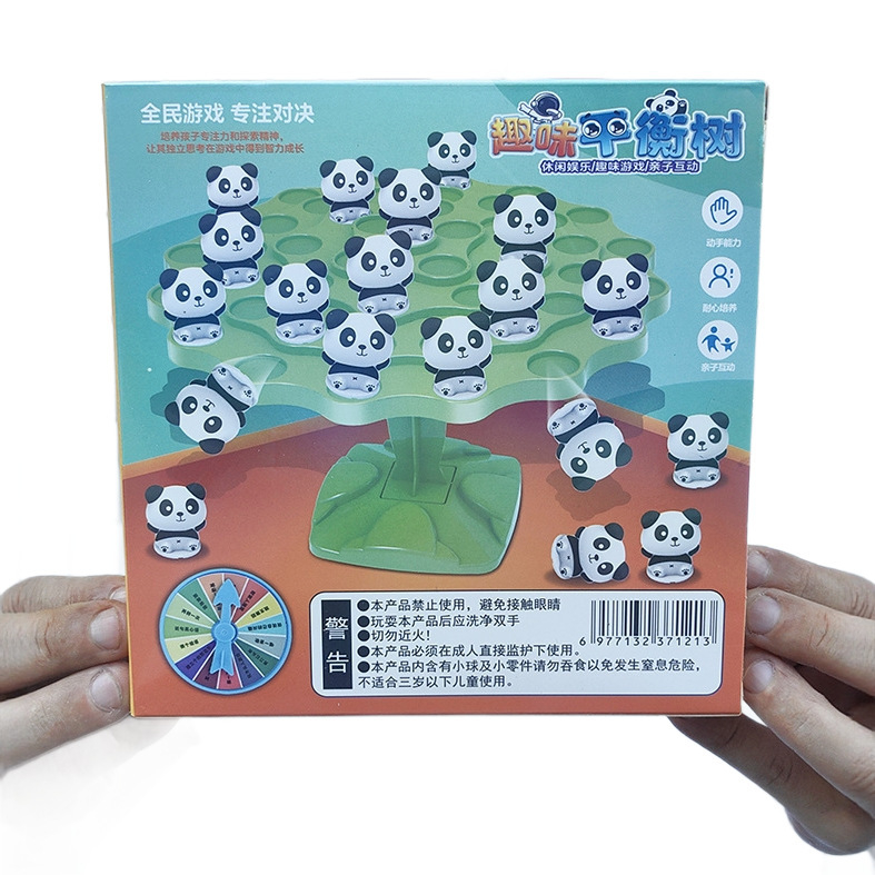 Panda astronaut – balansno stablo – obiteljska društvena igra s plastičnim karticama, za uzrast 7–14 godina