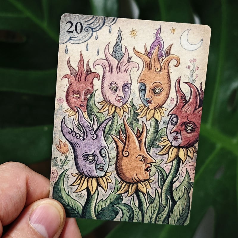 Lenormand kartice: set od 36 dvostrano reljefnih kartica od papira