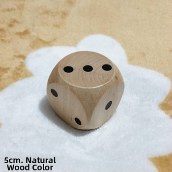 Drvena kocka za igru, 6 stranica, stil fillet, prilagodljiva, za Monopoly i dječju edukaciju