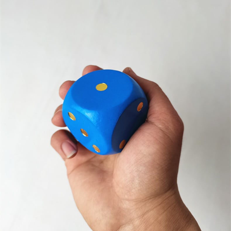 Drvena kocka za igru, 6 stranica, stil fillet, prilagodljiva, za Monopoly i dječju edukaciju