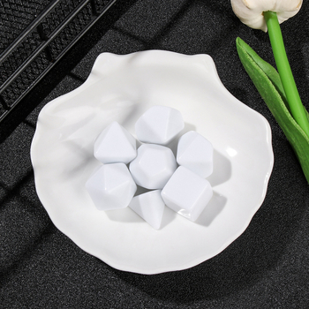 Акрилен 7-частен комплект празни многостенни RPG зарове за гравиране