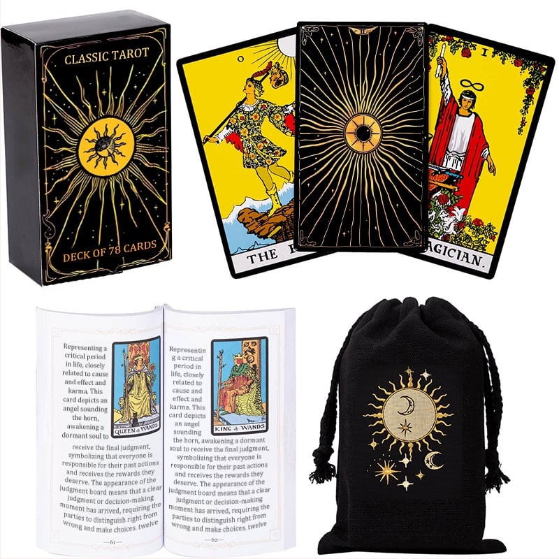 Waite Tarot karte s brončanim završetkom, komplet s uputama, prilagodba tarota (Materijal: premazani papir; Marka: Moritomo; Vrsta: kartice društvene igre; Značajke: interaktivne zbirne kartice; Prilagodba tarota)