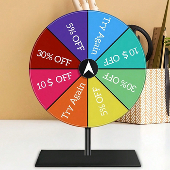 Τροχός Τύχης για Παιχνίδια – Υφασμάτινος Τροχός με Διαγράψιμο Στήριγμα, Συσκευασία σε Χρωματιστό Κουτί, Για 14+